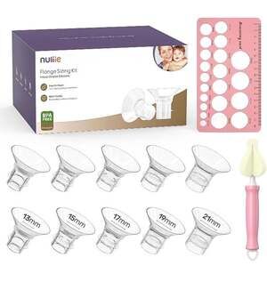 Nuliie Flange Sizing Kit, 10x Silicone Inserts (13/15/17/19/21mm) 24mm Shields